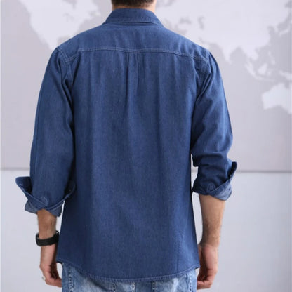 Men's denim style casual shirt