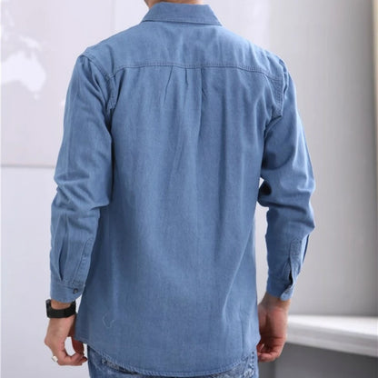 Men's denim style casual shirt